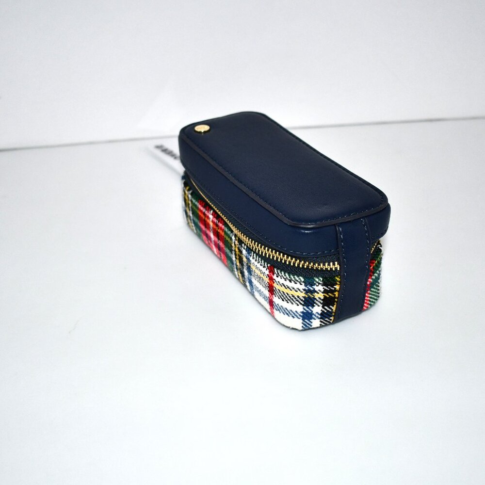 Stoney Clover Lane Faux Leather & Plaid Jewelry Pouch in Primary Plaid #SCL-EPPM - Picture 5 of 9